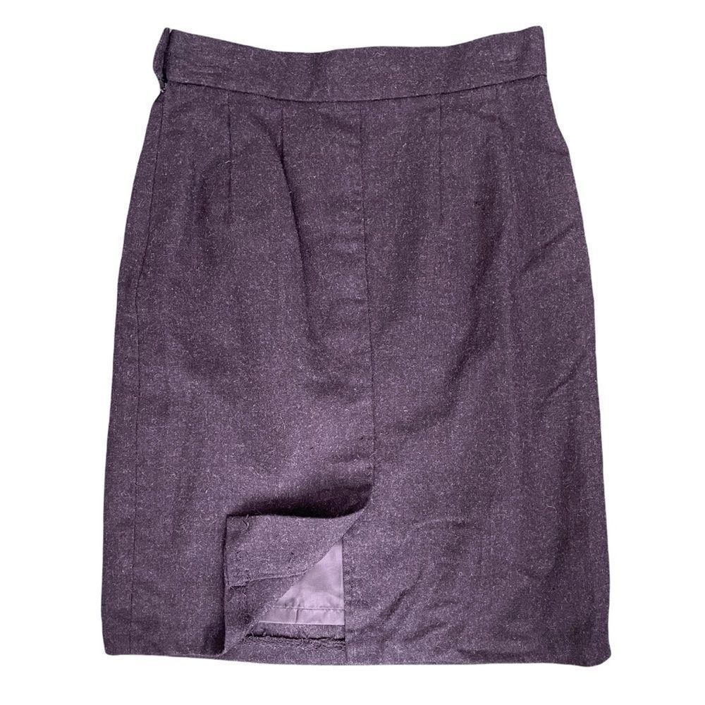 Vintage Wool Charcoal Grey Pencil Skirt By Harve Benard by Benard Holtzman
